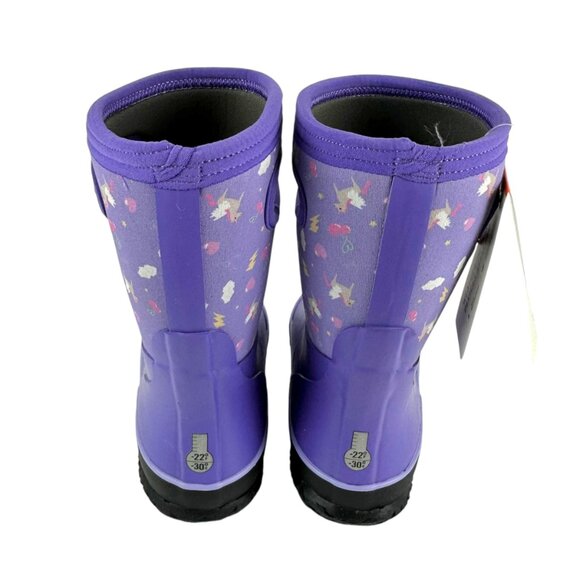 BOGS Grasp Pegasus Youth Size 4 Classic Waterproof Snow Boot Purple Unicorn NEW - Picture 5 of 10